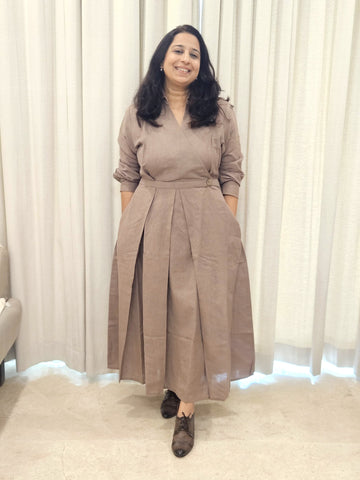 Sculpt Dress - Dark Beige